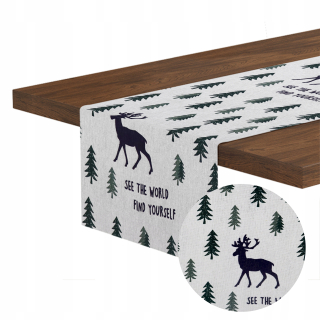 Behun na stol - Šliapací obrus 40x140 cm pre zimný sviatočný stôl