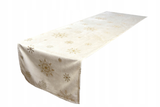 Behun na stol - Beige Tread, zlato 140 x 40 cm