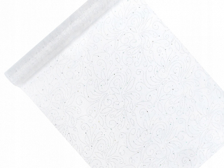 Behun na stol - Silver Organza Tread Openur 48cmx9m