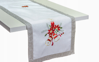 Behun na stol - Tread so zirkónmi 40x160 CX008 Holiday - Biela