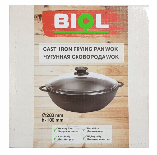 Wok panvica - Biol panvicu železná liatina s indukčnou krytom 28
