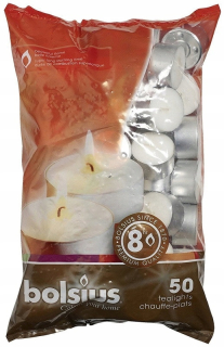 Sviečka Tealight Paraffin Bolsius 50 ks.