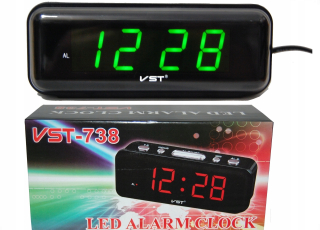 Hodiny - ELECTRONIC BUDÍK LED podsvietenie VST738