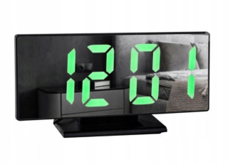 Hodiny - BUDÍK LED ELECTRONIC TEPLOTA MIRROR