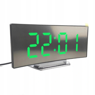 Hodiny - ELECTRONIC budík teplomeru 3 LED MIRROR