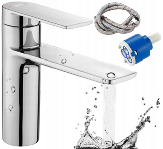 Vysoký chrómový umývadlo faucet búrka rea kohútik