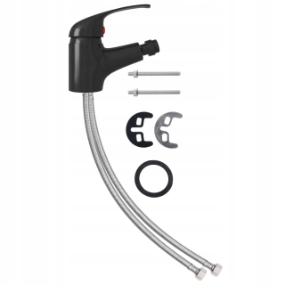 Bidet, Black Mixer Battery, 13x12 cm