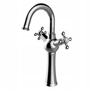 Vysoký retro a chrómový umývadlo faucet