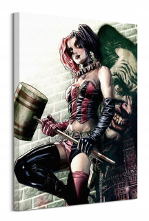 Maľba Batman Harley Quinn na plátne 60x80 cm