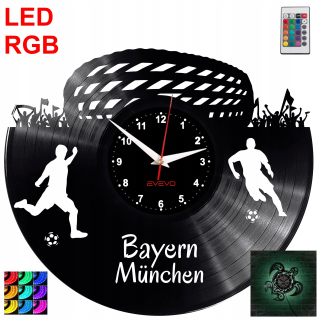 Hodiny - Bayern Mníchov LED Clock Vinyl Wall Plate