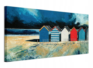 Stuart Roy: plážové domy - maľovanie 100x50 cm