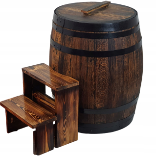 Drevený dubový valec plávajúca sauna