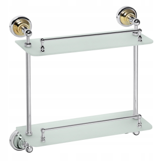 Bemeta Retro Gold/Chrome Double Glass Poličky