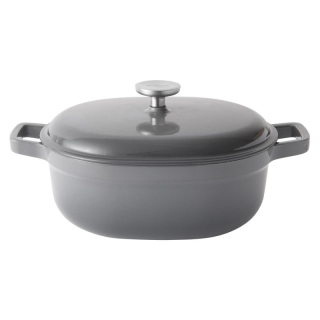 Pekáč - Berghoff Veľký šedý smaltový drahokam 27 cm