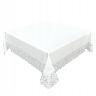 Behun na stol - Biele farbičky 60x120 vlny 316