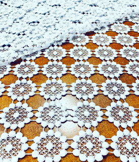 Behun na stol - Biely behúň 145 x 50 cm