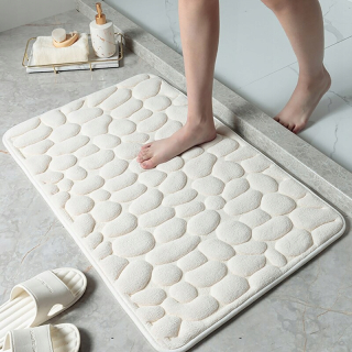 Biely štýl 50x80cm gret anti -slip rohož do uhla