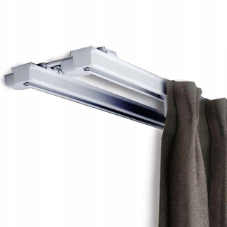 Garnižová lišta - Dvojitá ALU tyč na záclony, biela, 2 metre SET