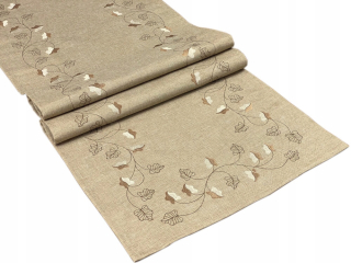 Behun na stol - Beige Tread, odtiene hnedej 174 x 40 cm