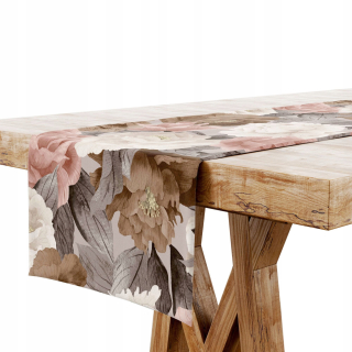 Behun na stol - Beige Tread, Shades of Brown, Pink Shades, viacstorivo 200 x 40 cm