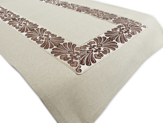 Behun na stol - Beige Tread, hnedé odtiene, zlaté 90 x 40 cm