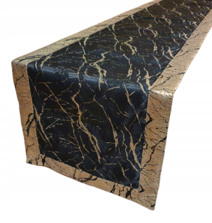 Behun na stol - Black Tread, Golden 180 x 40 cm