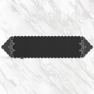 Behun na stol - Genova Black Tread 34 x 140 cm