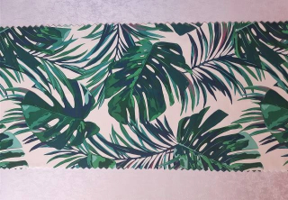 Behun na stol - Behúň odtieňov zelenej, viacnásobnej vyrezávanej 120 x 60 cm