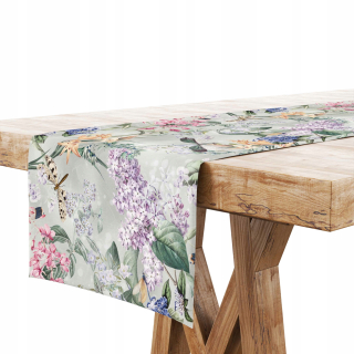 Behun na stol - Tread odtiene zelenej, viacsekejtá 180 x 40 cm