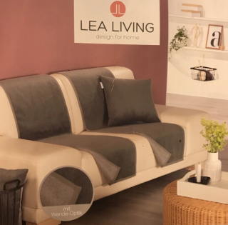 Prikrývka na posteľ - Bedspread Lea Living Polyester 175 x 48 cm odtiene šedej
