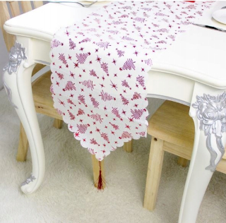 Behun na stol - White Tread, Golden 180 x 36 cm