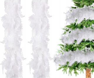 Vianočné ozdoby - BOA s periam reťazca šál Garland 105 cm na vianočný stromček