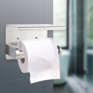 Držiak na toaletný papier - Bočné hrubé 1 cm držiak na toaletný papier s policami