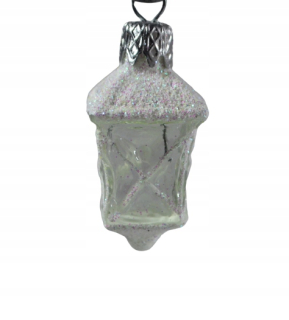 Vianočné ozdoby - Sklenené beda, mini forma, figurína lampy
