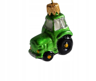 Vianočné ozdoby - Sklenené beda, mini forma, traktor figurín 2