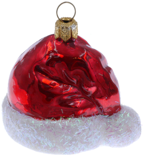 Vianočné ozdoby - Ručne maľovaný sklenený sklenený s Santa Claus