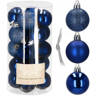 Vianočné ozdoby - Vianočný stromček Baubles nonast -nasty Blue 20 ks.