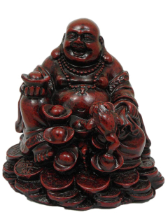 Buddha na minciach a zlato s żabkou - feng shui