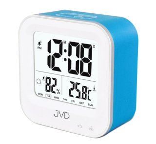 Hodiny - Budík JVD teplomer BATÉRIA vlhkomer SB9909.3