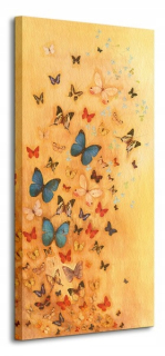 Farebné motýle - obraz plátna 50x100 cm