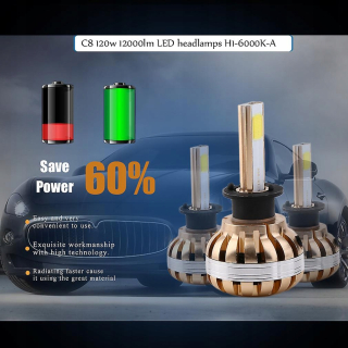 C8 120W 12000LM 9005/9006/H1/H4/H7/H8/H9/H11 auto