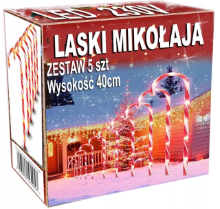 CAN SANTA CAN LED LAMPY candy GIRLAND