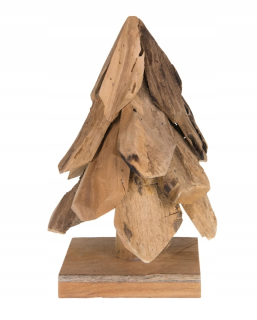 Vianočný stromček - Teak drevený vianočný stromček 28 cm