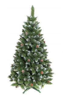 Vianočný stromček - Umelý vianočný stromček Diamantové kužele trblietky 180 cm