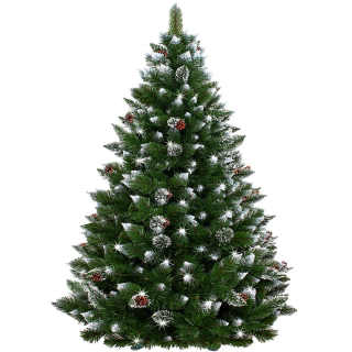 Vianočný stromček - Umelý vianočný stromček diamantová borovica 220 cm zasnežená