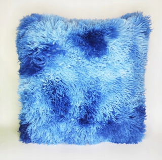 Obliečka na vankúš - BLUE SHADOW OBLIECKA NA VANKÚŠ 45x45 SHAGGY KOŽUŠINA