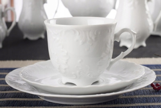 Porcelán, servis - Čajový a kávový servis Ćmielów Rococo 18 ks.