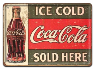 Coca Cola Metal Signage Vintage #01215