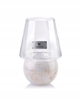 Lampáš, svietník - Cristie mini sviečky s bielym odtieňom Marm