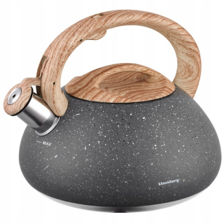 Čajník, kanvica na čaj - Kanvica 2,7 l mramor píšťalka 3 drevo KB7250